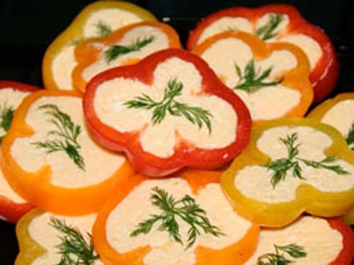 Фаршированные колечки болгарского перца
